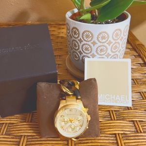 Michael Kors Gold Quartz Chain Link Watch